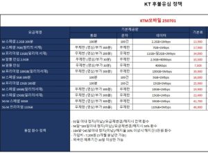 KT M Mobile – Monthly 17,900 won Plan